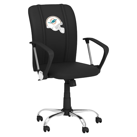 Dreamseat Curve Task Chair with Miami Dolphins Helmet Logo XZOCCURVE-PSNFL20092
